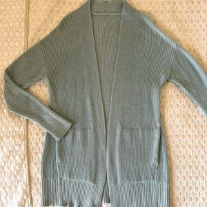Lululemon Ahletica Sage Green Open Cardigan with pockets